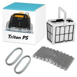 Viskeysta 3-in-1 Replacement Kit with Roller Brush, Wheel Belts & Filter Basket Compatible with Dolphin Triton PS Robotic Cleaners