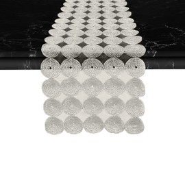 Elegant Comfort Embroidery Misho Runner-Dresser Scarf for Home Room Crochet Tabletop, Kitchen Dining Table Decoration for Indoor and Outdoor, 16 X 72 Inch, Beige