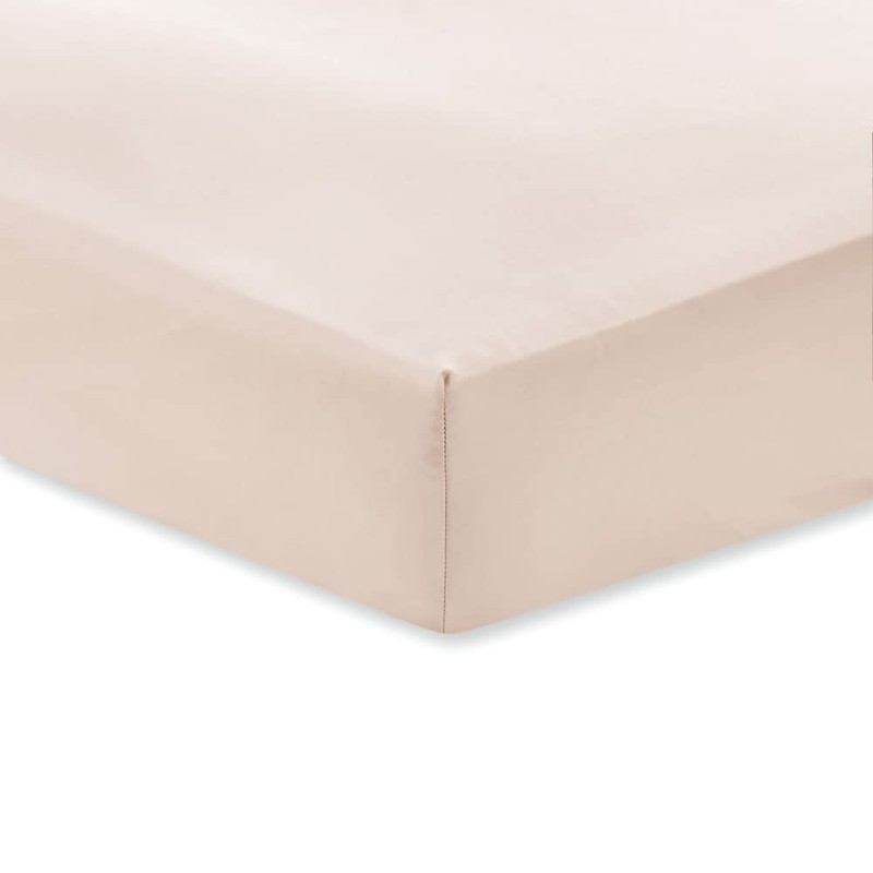 Bianca 400 Thread Count Cotton Sateen Single Fitted Sheet Oyster