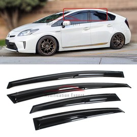 Fits for 2010-2015 Toyota Prius JDM 3D Wavy Mugen Style Window Visor Rain Guard Deflector