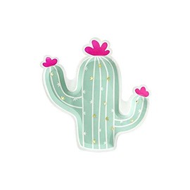 Luck and LUCK Cactus Paper Plates, Pack of 6