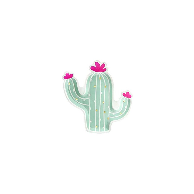 Luck and LUCK Cactus Paper Plates, Pack of 6