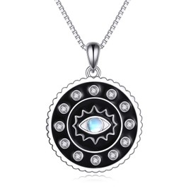 VENACOLY Evil Eye Necklace Sterling Silver Nazar Pendant Evil Eye Mother's Day Jewellery for Women Mum