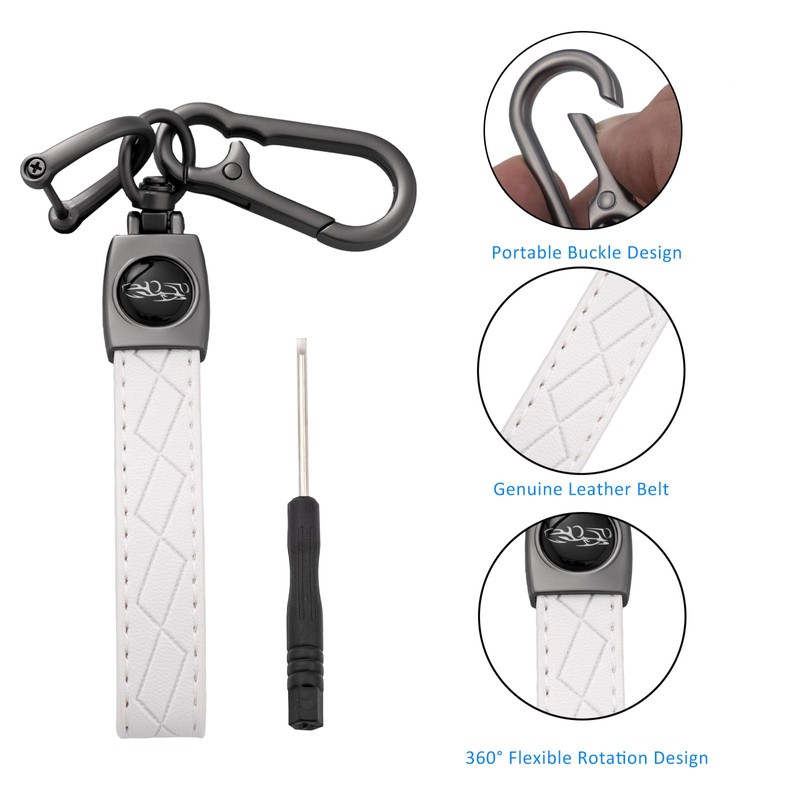 Flensent Key Fob Cover with Keychain for Toyota Highlander Sequoia