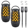 JinXiHua 2 Pack Portable Led Flame Speakers, Waterproof Speakers with