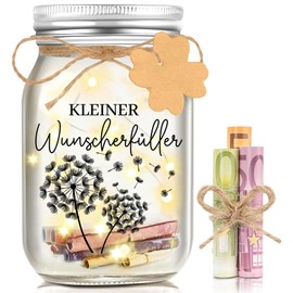 Hiipeefeel Wish Fulfiller Money Gifts Packaging, LED Bottle Light, Birthday, Christmas, Youth Consecration Travel, Confirmation Gifts, Funny Birthday Gift for Women, Men, Girlfriend