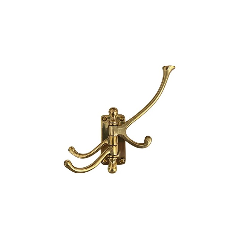 The King's Bay Three Arm Swivel Coat Hook in Polished