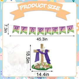 JarThenaAMCS 23Pcs Easter Garage Decoration Magnet Stickers He is Risen Cross Refrigerator Decals Floral Bunny Butterfly Magnet Stickers for Party Home Garage Door Car Decor