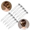 Mikinona 20pcs U Shaped Rhinestone Hairpins Elegant DIY Hair Accessories