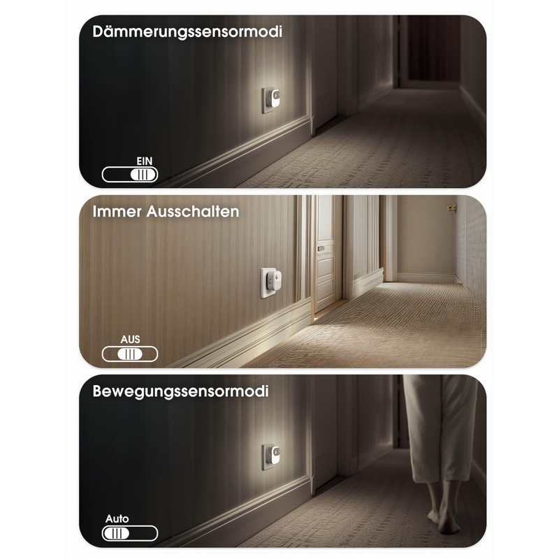 Emeritpro Night Light Socket, Pack of 2 Socket Light with