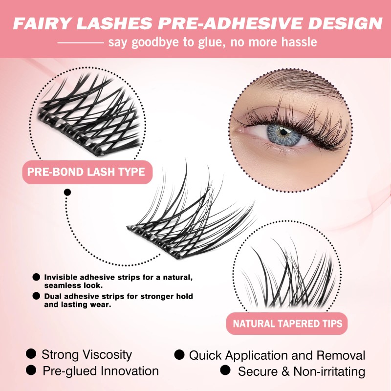 USA Ready to Ship 108pcs Fox Eyes Self Adhesive Lash