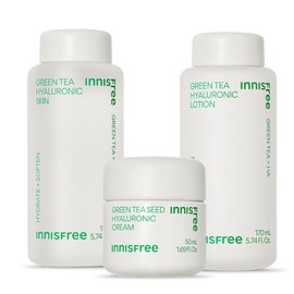 Innisfree Green Tea Hyaluronic Acid Skin + Lotion + Cream / 이니스프리 그린티 히알루론산 스킨+로션+크림