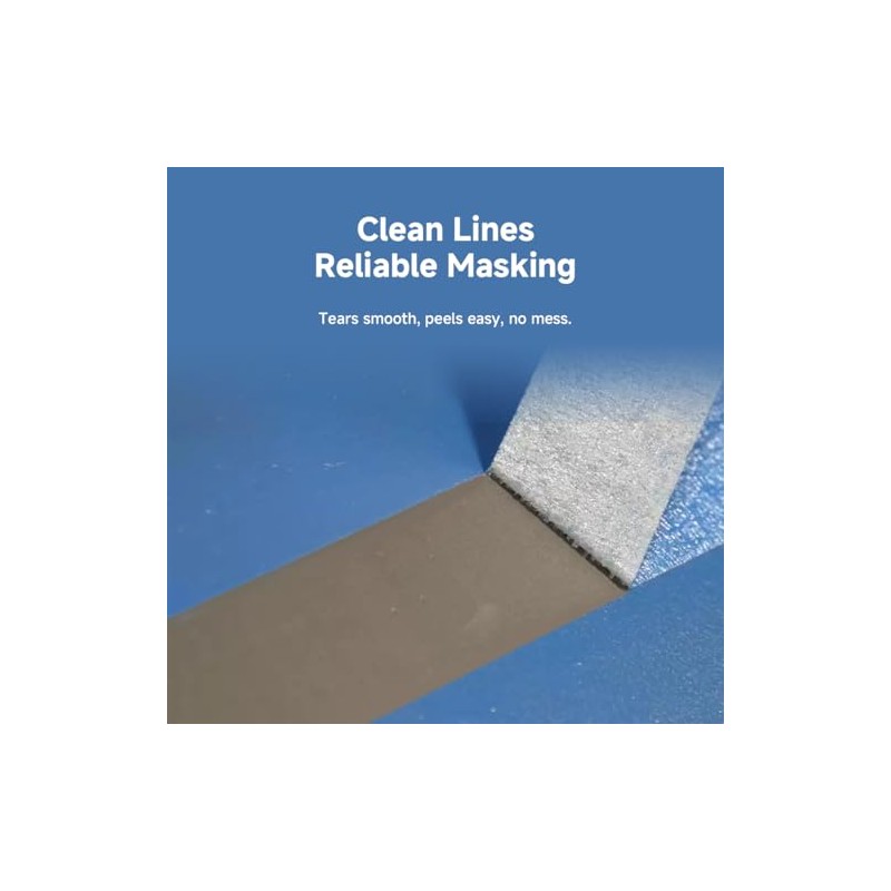 Masking Tape, White, 1 Inch x 55 Yards, 2 Rolls,