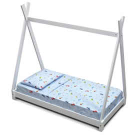 GOYSILA Montessori Bed Linen 70 x 140 cm, 1 Fitted Sheet with Elasticated Corners, 1 Top Sheet, 1 Pillowcase, 100% Cotton, Oeko Tex