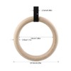 Gymnastic Ring,28mm Gymnastics Rings,Non-Slip Wooden Rings,Wooden Gymnastic Rings with Adjustable