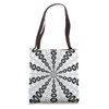 Starlight Speeding Mid-Century Pattern Black On White Tote Bag