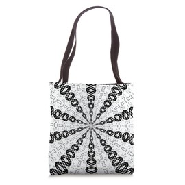 Starlight Speeding Mid-Century Pattern Black On White Tote Bag
