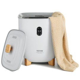 VEVOR Towel Warmer 25L, Towel Warmer Bucket with 2 Heating Modes, 20/40/60/90 Min Auto Shut Off, Bottom Heating Column, LED Display, Large Towel Warmer for Bathroom, Spa, Bathrobe, Blanket, PJ's, Gray