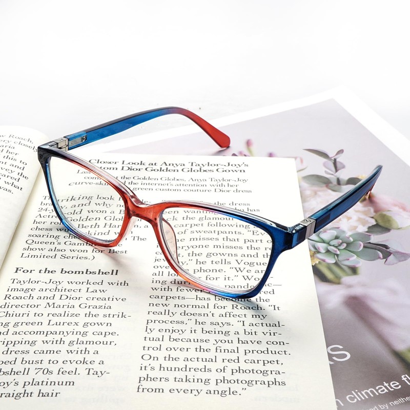STASTEND 4 Pack Progressive Multifocus Reading Glasses for Women Men