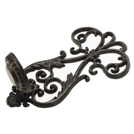 Sungmor Cast Iron Wall Hanging Sconce Tealight Pillar Candlesticks Holder - Vintage Simple Style Emblem Shape Home Candle Display Holder - Handmade Art Candle Stand Decor for Indoor Outdoor