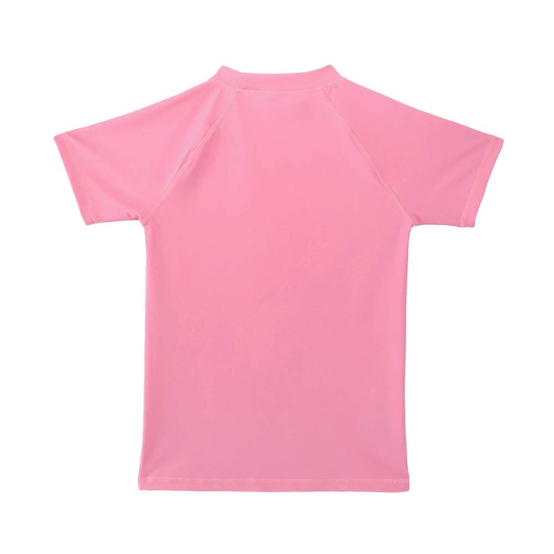 TIZAX Girls Short Sleeve Swimming Shirts Kids Sun Protection Rash