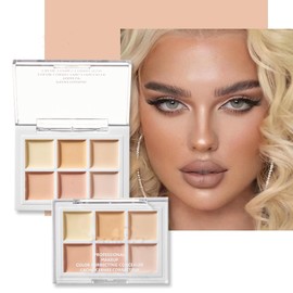 Melemando Color Correcting Concealer Palette 6 Colors Lightweight Smooth Correcting Contour Cream Makeup Palette (Color 02)