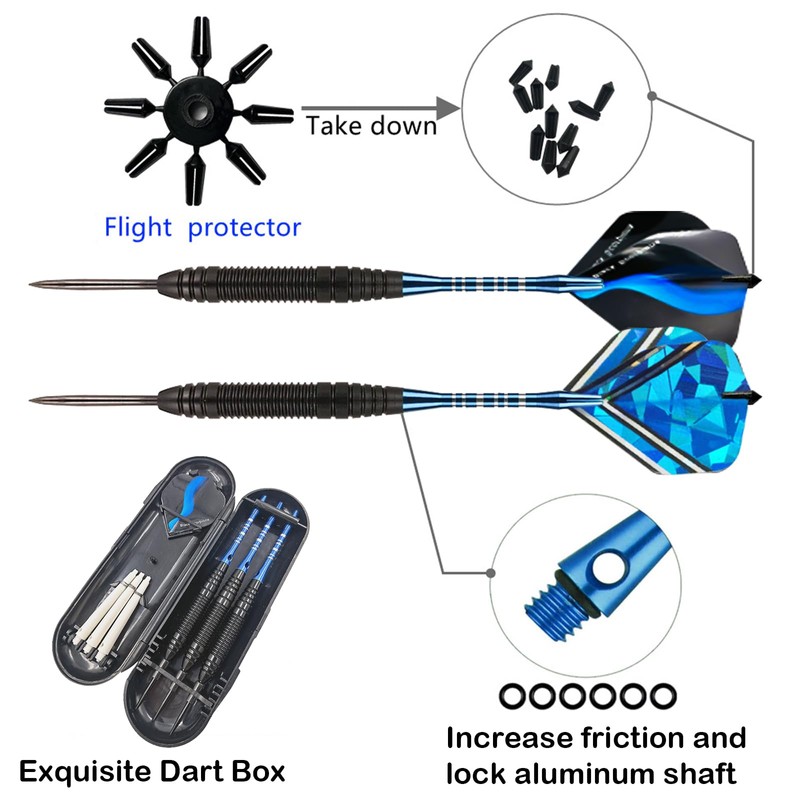 BDSHUNBF 3 Pack 22g Tip Darts Set, Professional Dart with