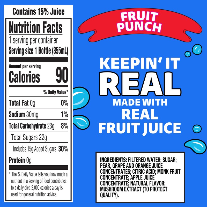 Capri Sun Fruit Punch Flavored Juice Drink Blend with other