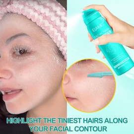 Hair Identifier Spray for Face Shaving, 4 Oz Facial Dermaplaning Spray Set w/ 4 Dermaplaner, Enhanced Fine Hair Visibility, Precision, Improved Exfoliation, Flawless Result, Suit for All Skin Type