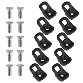AIXXCUVQ Pack of 10 Kayak Eyelet Boat Canoe Deck Tie Down Loop Bungee Cord Outfitting Pad Eye Kayaking Replacement Hardware