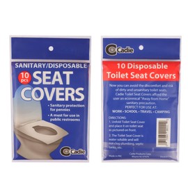 Disposable Paper Toilet Seat Covers - Flushable and Hygienic Biodegradable Travel Paper Potty Barrier for Urinating in Public Hotel,Stations,Restaurants,Plane,Mall,Office,Resealable |1 Pack (10 Count)