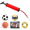 多機能スポーツ用ボールポンプ：サッカー、バスケットボール、バレーボール、水球、ラグビー、エクササイズ用スポーツボールやバルーン、スイム用インフレータブルポンプ、針付きの空気入れ (レッド9件セット)
