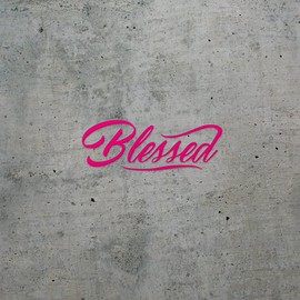 Transparent Decal Stickers of Christian Blessed (Pink) Premium Waterproof Vinyl Decal Stickers for Laptop Phone Accessory Helmet Car Window Mug Tuber Cup Door Wall Decoration ANDSKUS019016PI080322