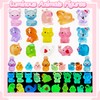EVDERS 40Pcs Mini Resin Chicken Figurines, Luminous Little Chick Animals