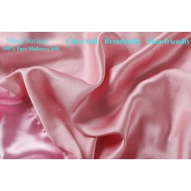 Silk Bassinet Sheet - 100% Pure Mulberry Silk Sleep Surface- 19 Momme 6A High-Grade Fibers for Baby Hair for Hourglass, Oval,Rectangle Pads/Mattress with Satin Skirt Pink