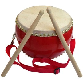 Heart & Art Genuine Small Drum Set, Cowhide Leather, Approx. 9.4 inches (24 cm), 2 Ribs, 6.6 ft (2 m), Strap Included, Approx. 9.4 inches (24 cm)