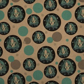 GRAPHICS & MORE Watercolor Sketch of a Modern Day Mermaid Premium Kraft Gift Wrap Wrapping Paper Roll