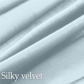 lalaLOOM Luxurious Silky Velvet Pillow Covers, 18x18, Set of 2, Softest Decorative Throw Pillowcases, Hidden Zipper, Washable, Home Décor Accent Cases for Living Room Couch, Sofa, Bedroom, Light Blue