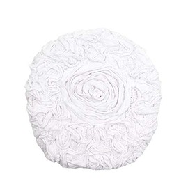 Home Weavers Bell Flower Collection Lid Cover, 18"x18", White