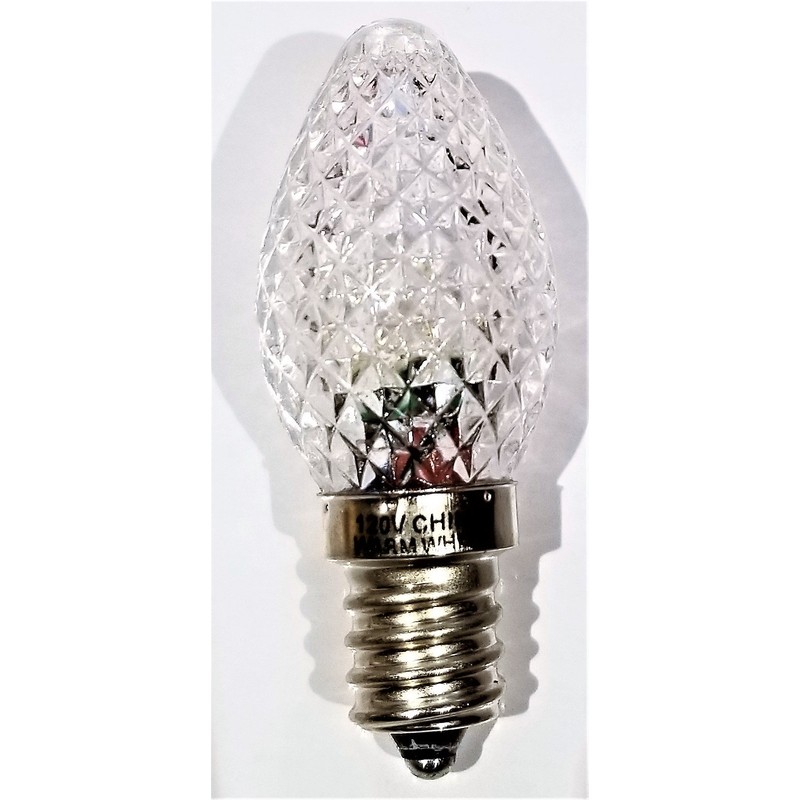Halco Lighting Technologies Proled C7WW/FC/LED 80516 Led C7 Clear Faceted