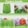 PIXHOTUL Grass Hula Skirt and Hibiscus Leis Set Hawaiian Costumes