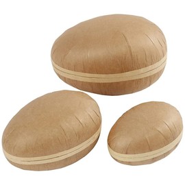 Crafty Capers Three Opening Fillable Paper Mache Eggs to Decorate | Two Part | 12,15 & 18cm