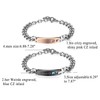 OIDEA Stainless Steel His Crizy Her Weirdo Bracelets,Cross Charm CZ
