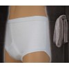 MENS TRADITIONAL Y FRONT INCONTINENCE PANT - WHITE
