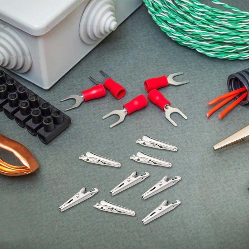 25 Pcs Nickel Plated Alligator Clips Metal Alligator Clip Crocodile