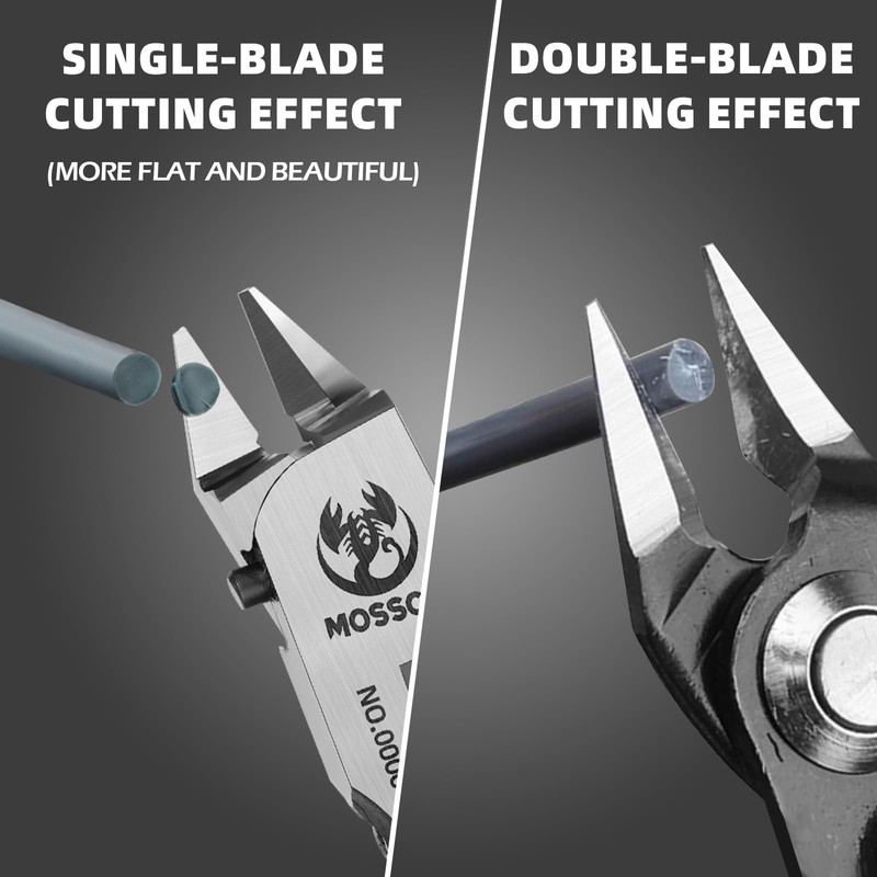 MOSSCO Model Nippers, Ultra-thin Single-edge Nippers for Advancers Repair Plastic