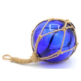 Fischer Balls Glass & Rope/Sisal Twine – Blue