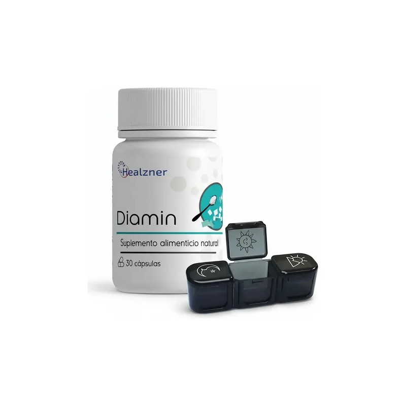 Diamin | Suplemento | Incluye Pastillero | 30 Caps (1pza)