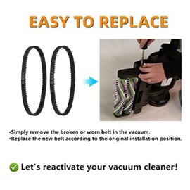 Odorkle 2 Drive Belts, Replacement Vacuum Belts for Bissell ProHeat 2X Revolution Pet Pro 2-Pack 1611129 Rubber Belt for Long Life