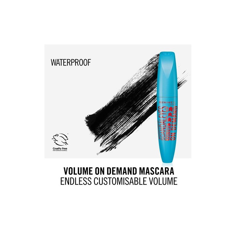Rimmel Scandal'Eyes Volume On Demand Waterproof Mascara Black